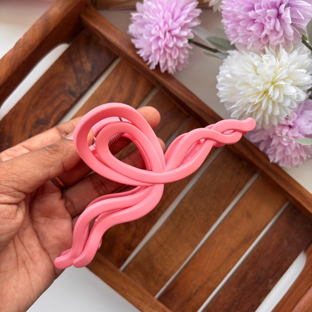 Matte Ribbon Twist Hair Claw – Extra Large