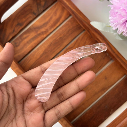 Glassy Lined Banana Clip - Large