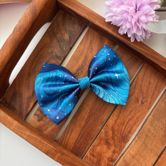 Midnight Galaxy Swirl Bow