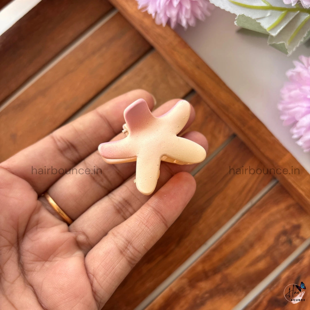 Dual Shade Star Shape Hair Claw – Small