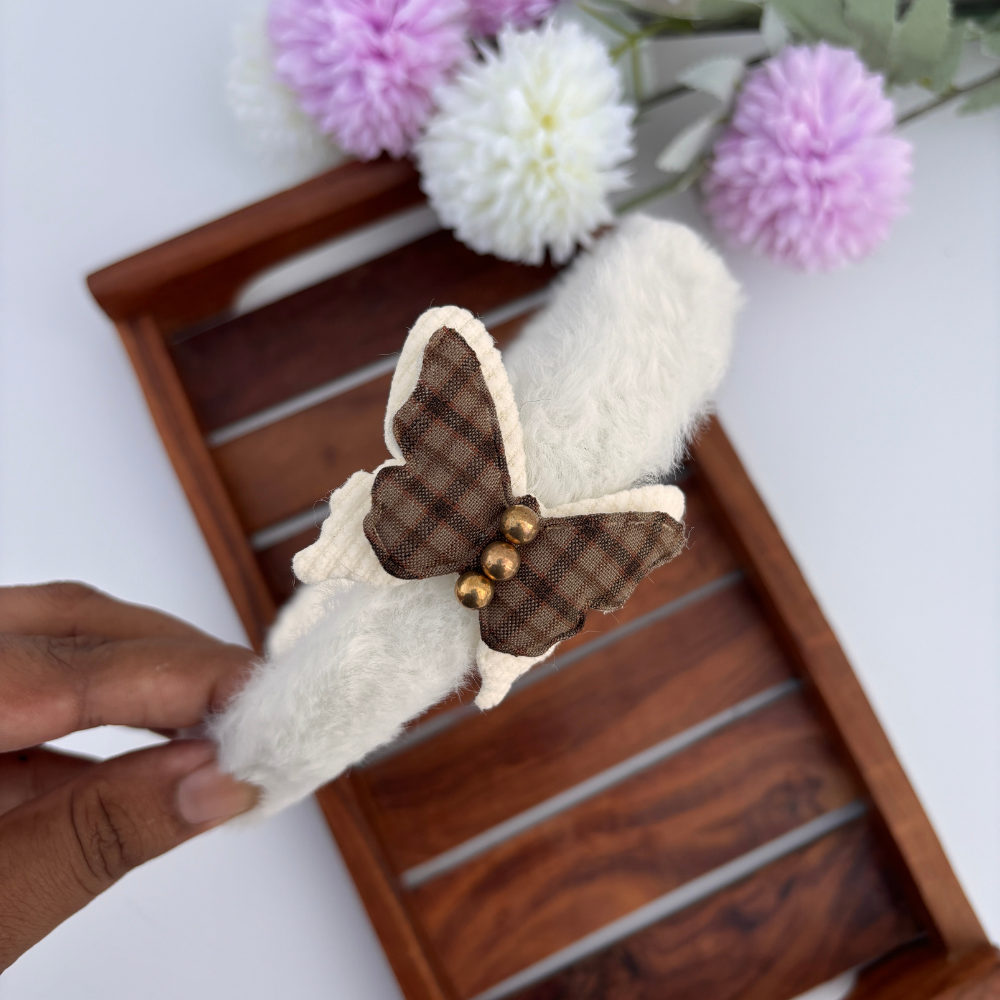 Autumn Butterfly Furry Headband