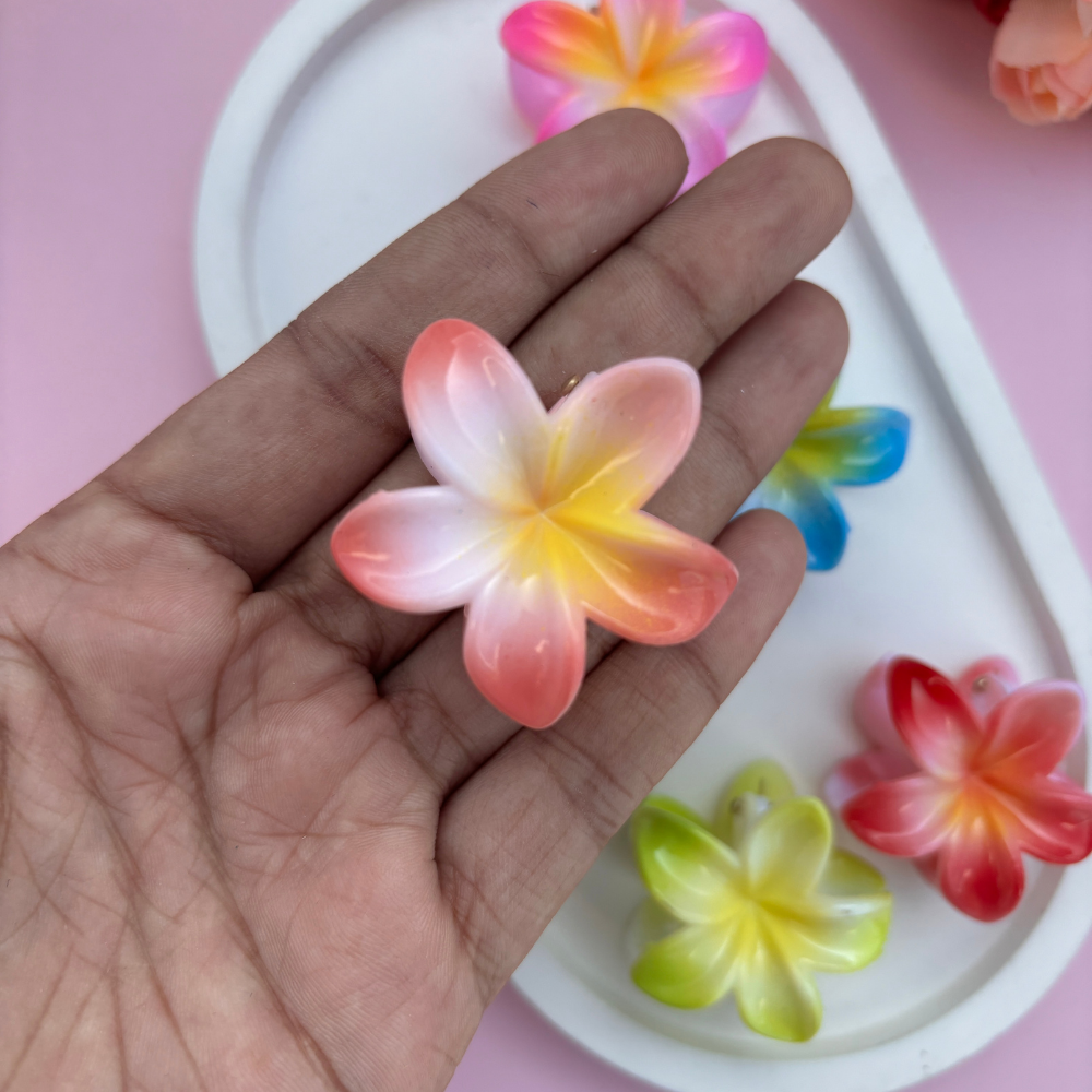 Dual Colour Flower Hair Claw - Small