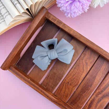 Matte Finish Bow Hair Claw - Large