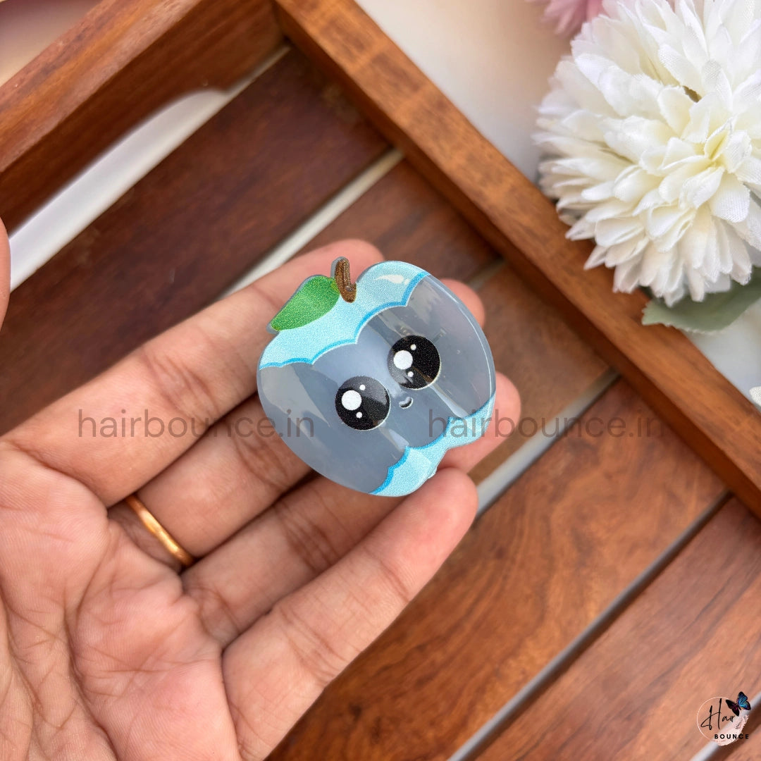 Cute Apple Mini Kids Hair Claw - Small