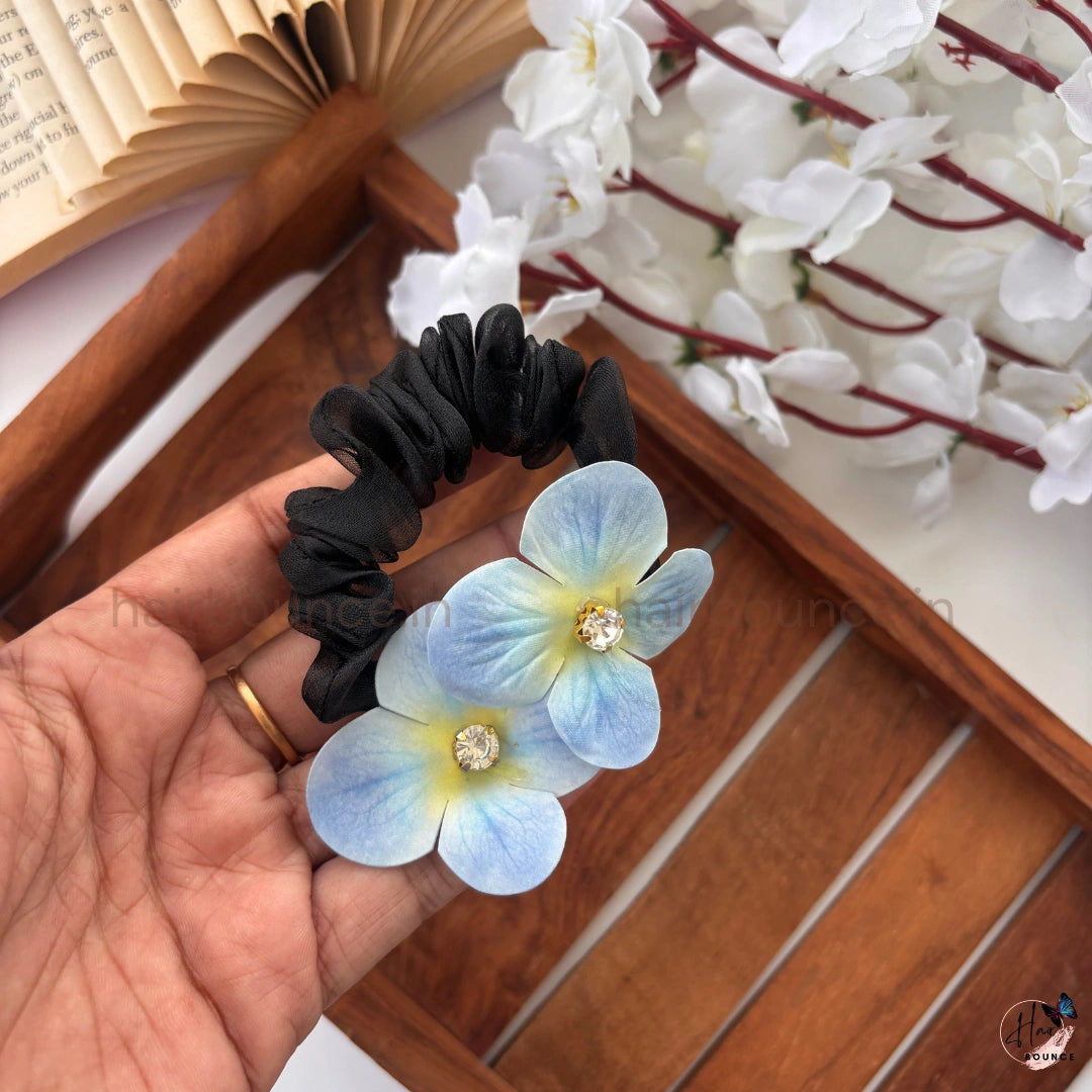 Bloom Charm Floral Scrunchie Hair Tie