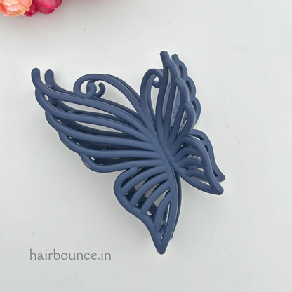 Bright Lined Butterfly Hair Claw