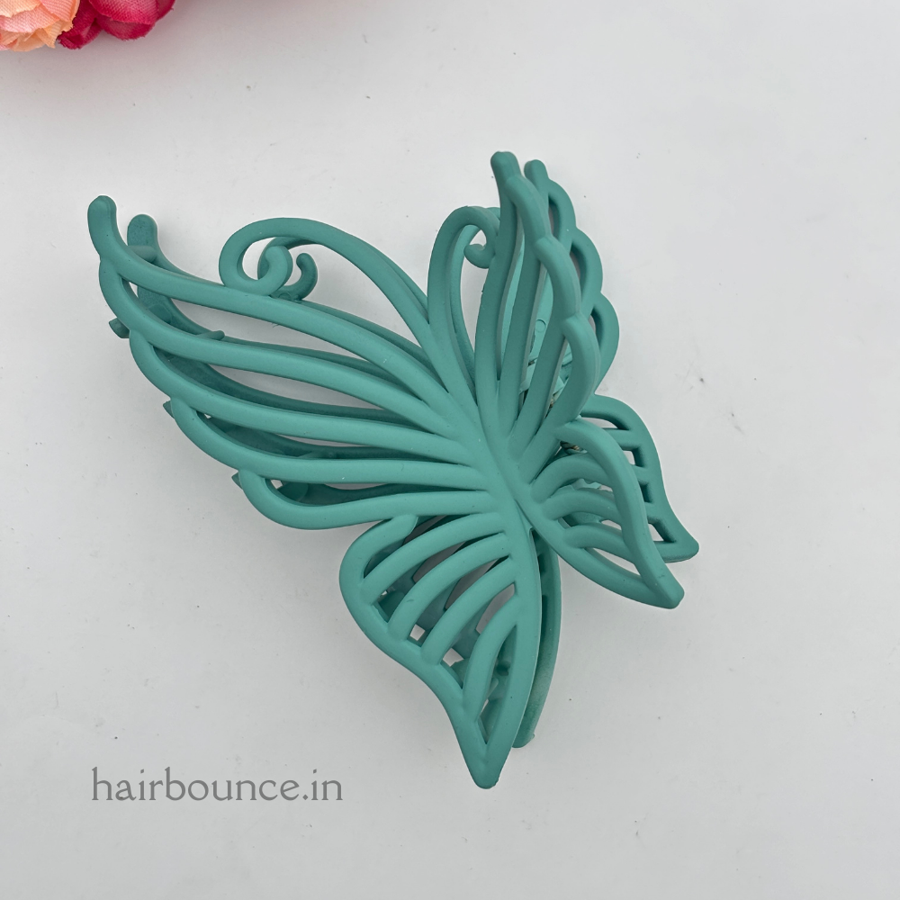 Bright Lined Butterfly Hair Claw