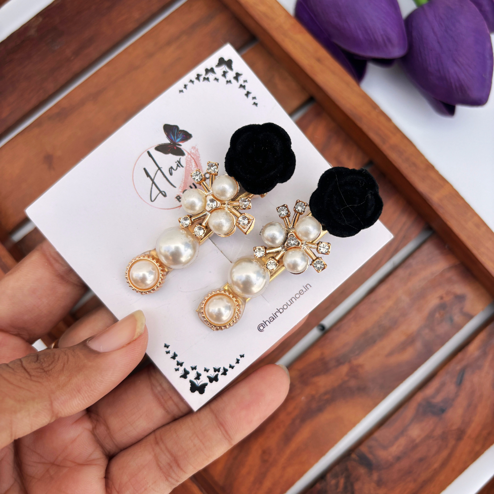 Rose Pearl Alligator Clip
