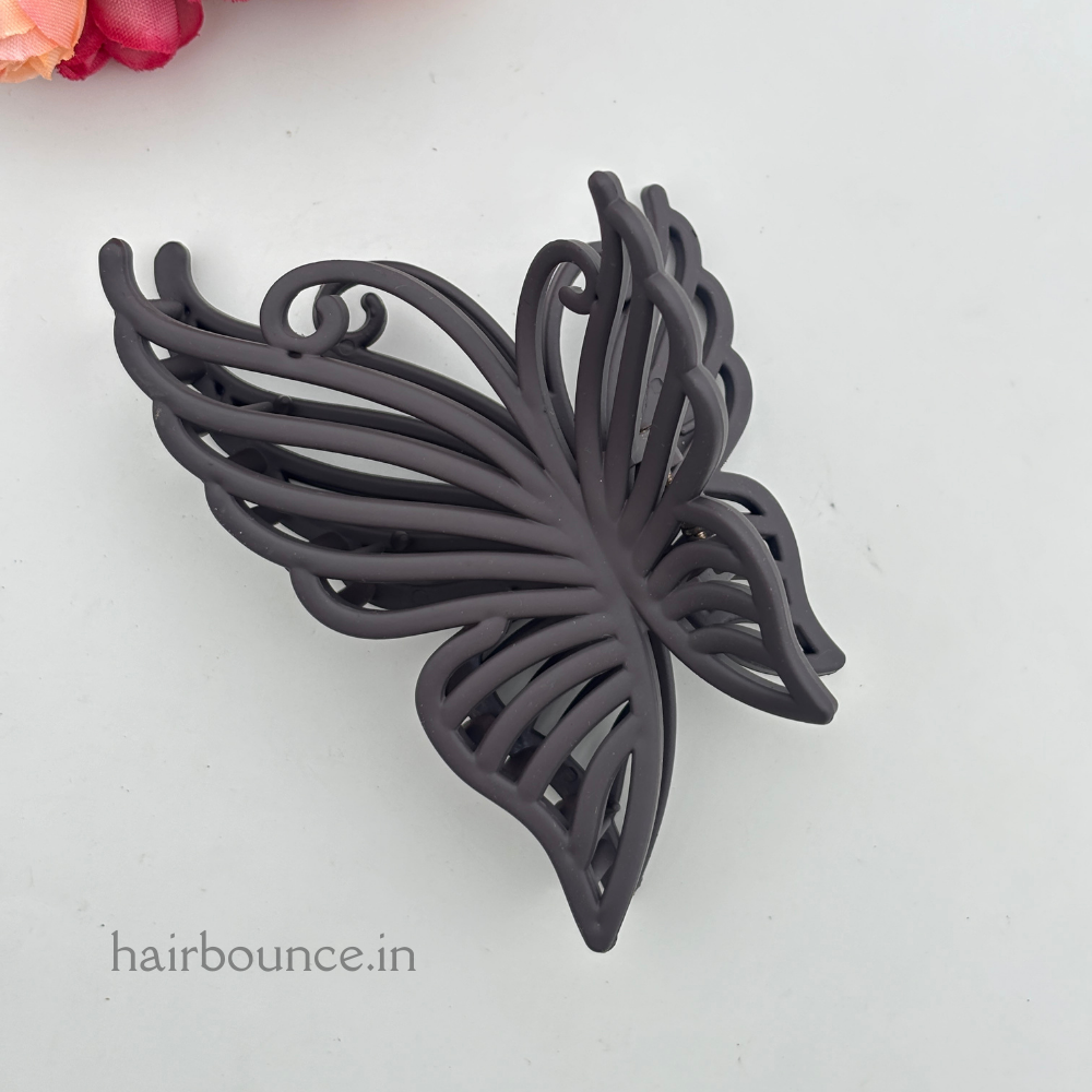 Bright Lined Butterfly Hair Claw