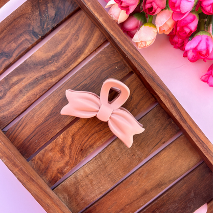 Bow Matte Finish Hair Claw - Medium