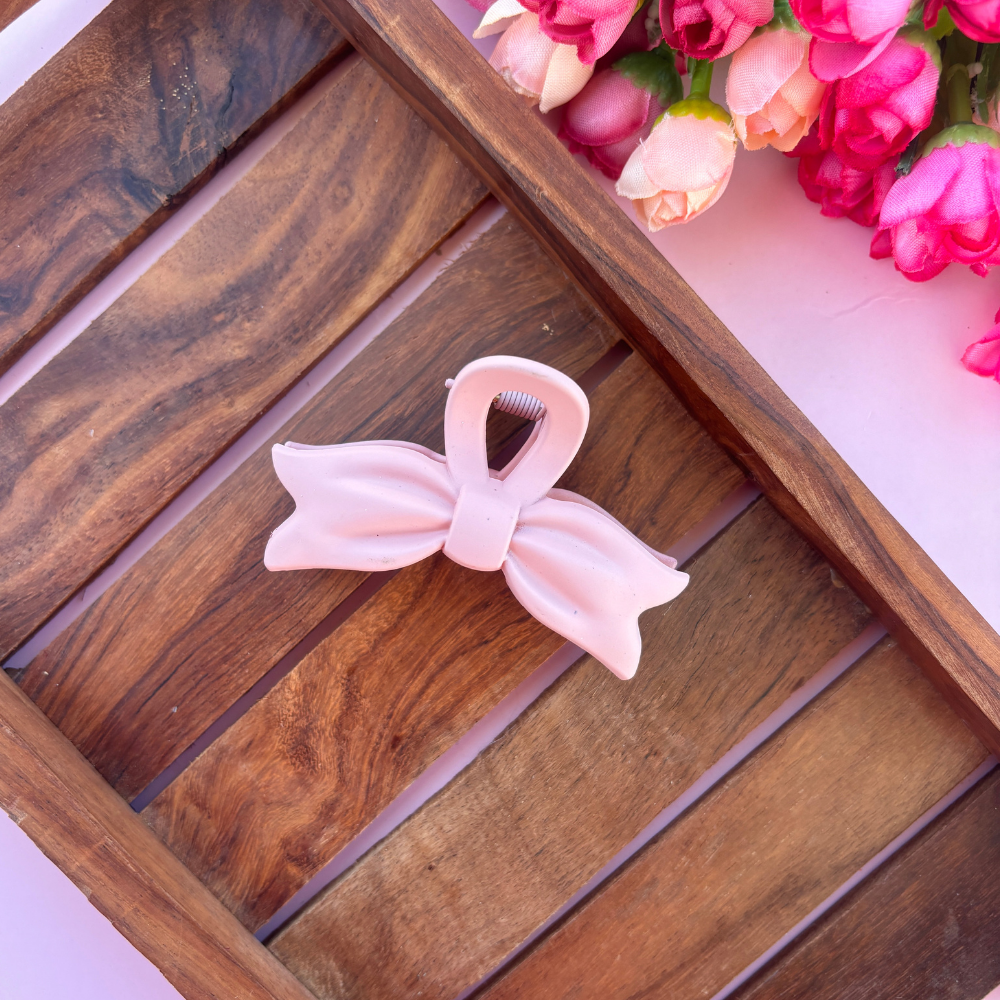 Bow Matte Finish Hair Claw - Medium