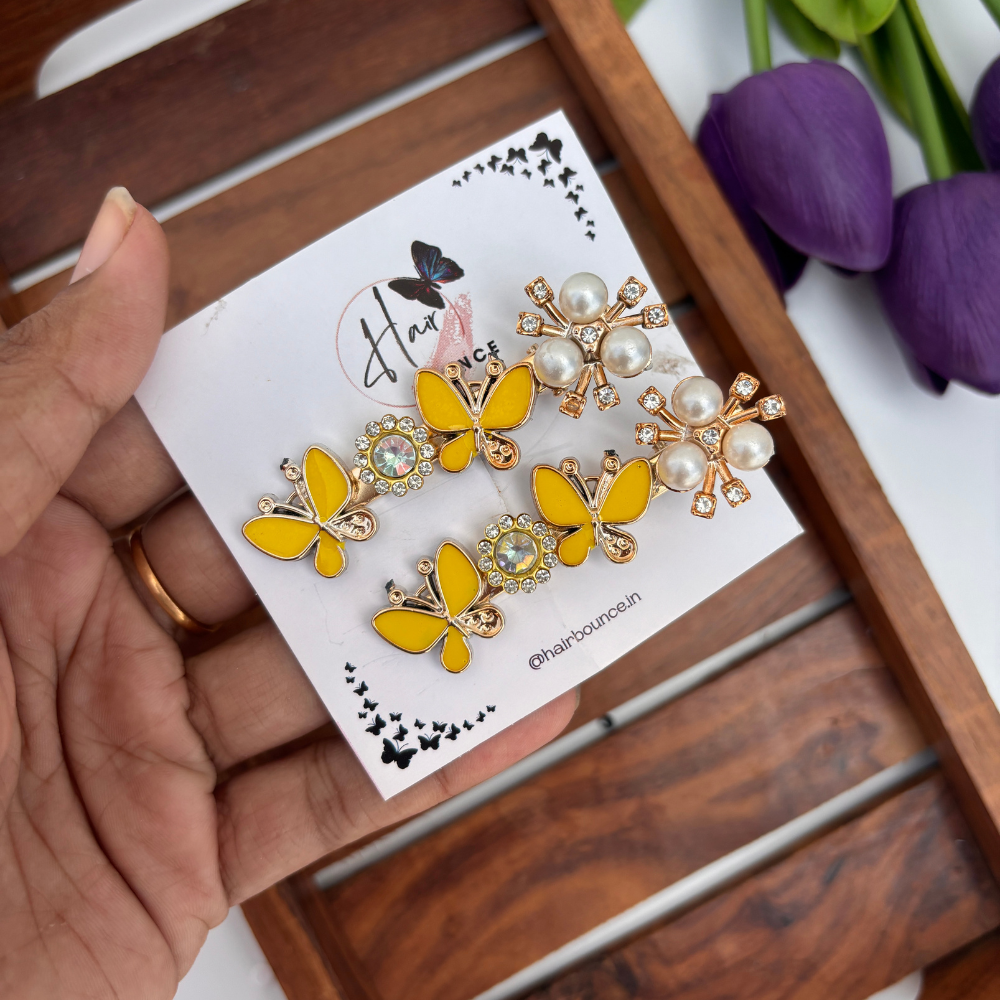 Butterfly Pearl Alligator Clip