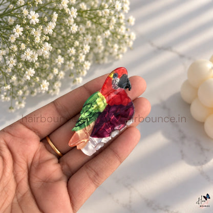 Tropical Parrot Hair Claw – Medium