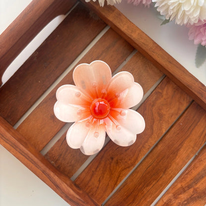 Shiny Petal Charm Hair Claw – Large