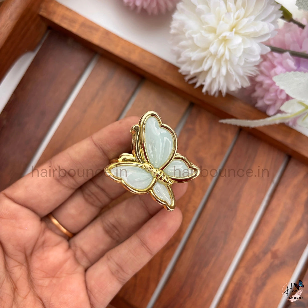 Golden Flutter Butterfly Hair Claw – Small