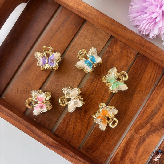 Aurora Butterfly Premium Metal Hair Claw - Small