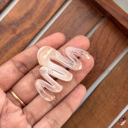 Transparent Mini Zig Zag Hair Claw – Small