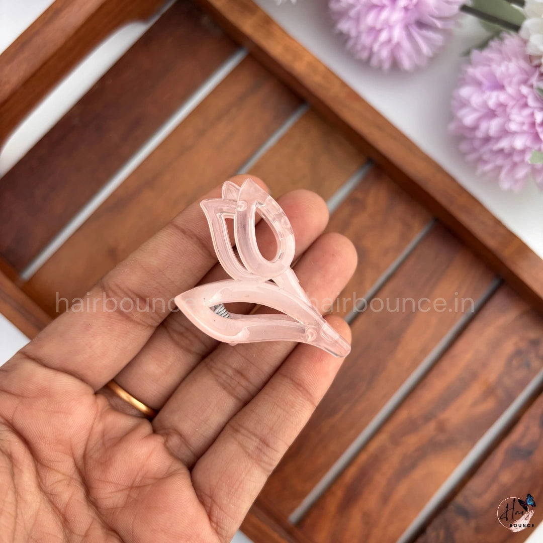 Crystal Tulip Mini Hair Claw – Small