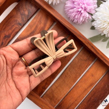 Dual-Colour Bow Knot Hair Claw – Medium