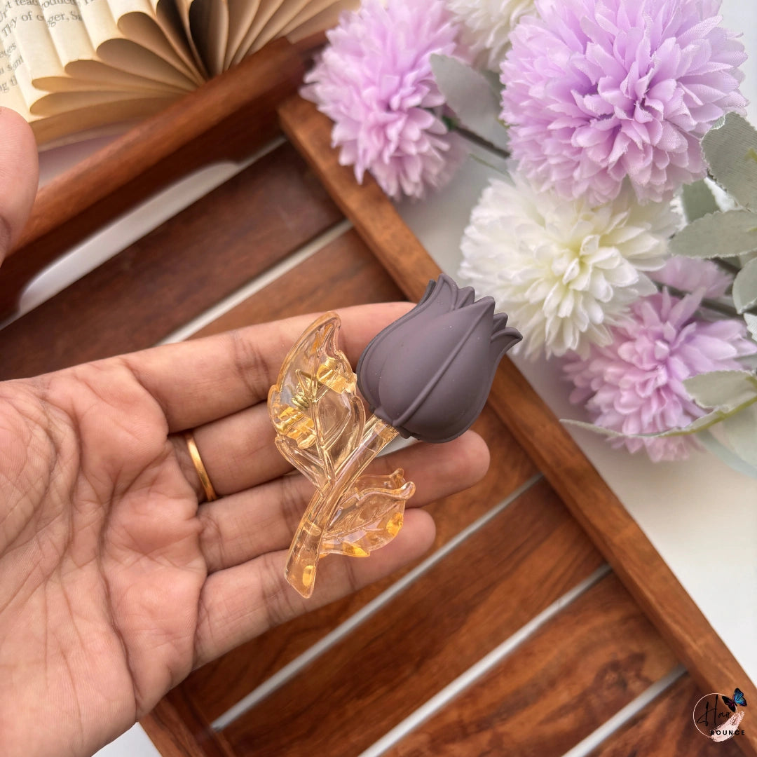 Golden Bloom Tulip Hair Claw – Medium