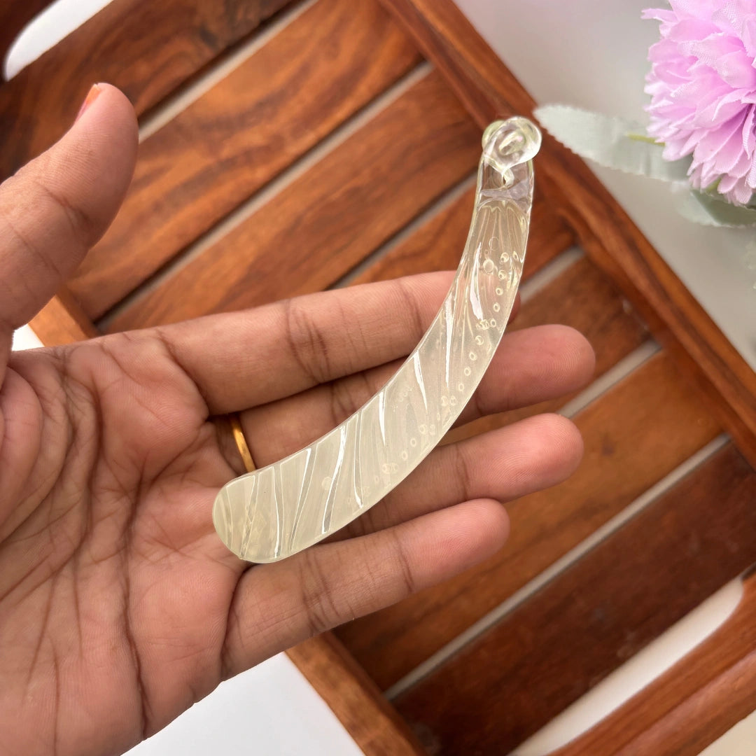 Glassy Lined Banana Clip - Large