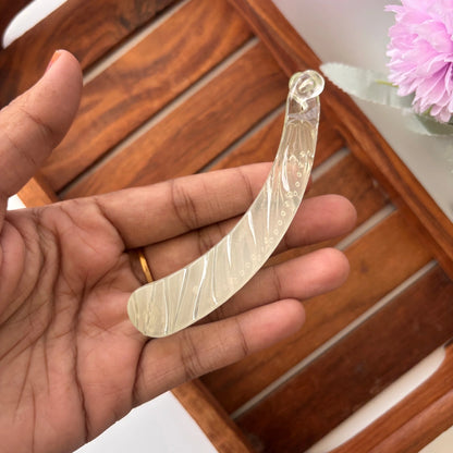 Glassy Lined Banana Clip - Large