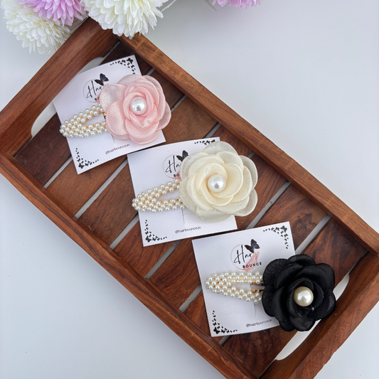 Pearl Bloom Rose Tic Tac Clip