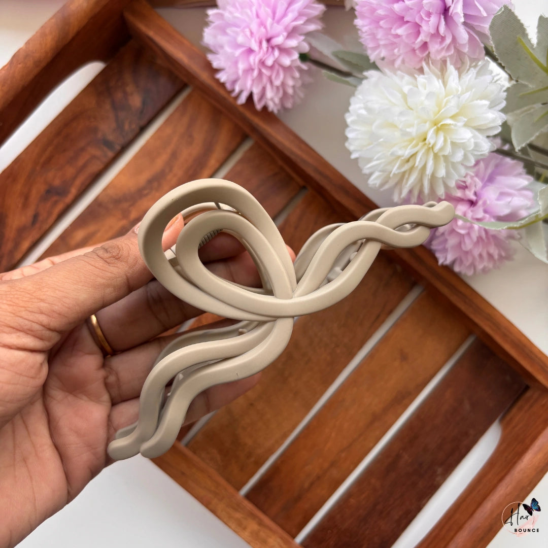 Matte Ribbon Twist Hair Claw – Extra Large