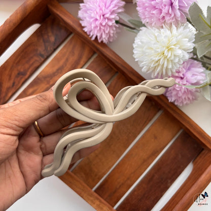 Matte Ribbon Twist Hair Claw – Extra Large