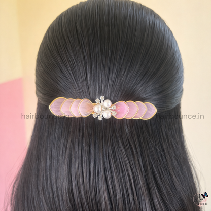 Blush Pearl Bloom Barrette Hair Clip