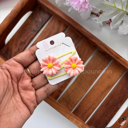 Bloom Daisy Snap Hair Clips – Pack of 2