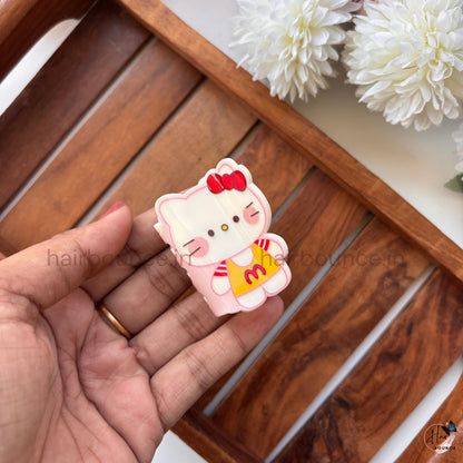 Cute Food & Cat Cartoon Hair Claw – Medium