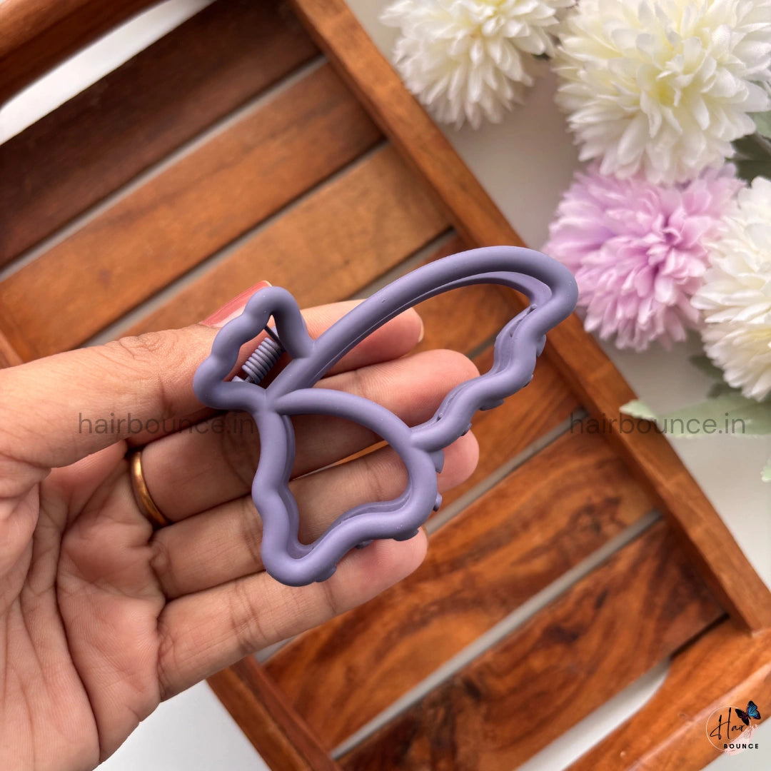 Colourful Butterfly Outline Hair Claw - Medium