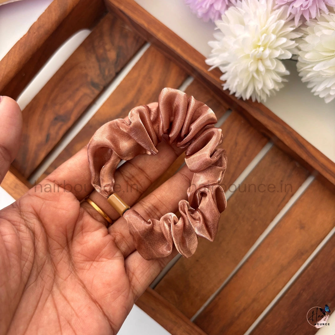 Luxury Satin Scrunchies – Glossy Hair Ties