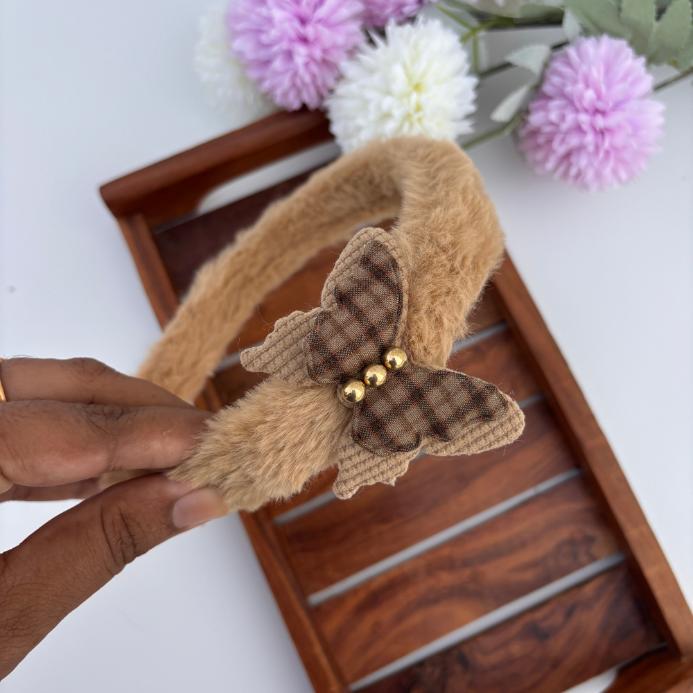 Autumn Butterfly Furry Headband