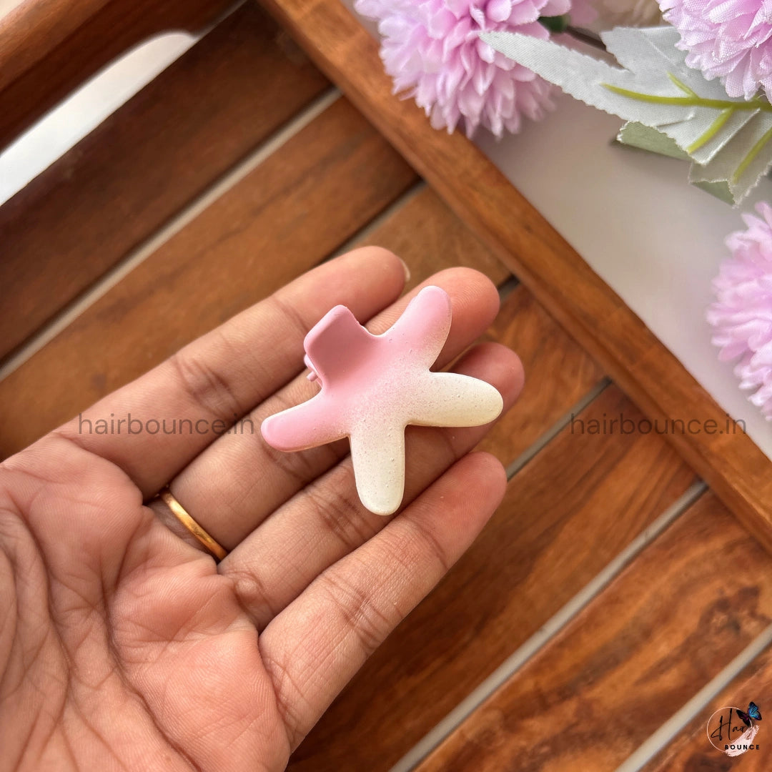 Dual Shade Star Shape Hair Claw – Small