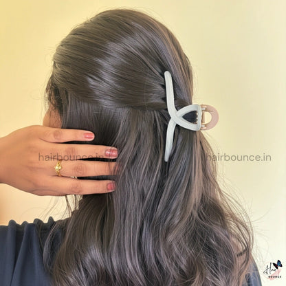 Smooth Finish Dual Colour Loop Hair Claw - Large