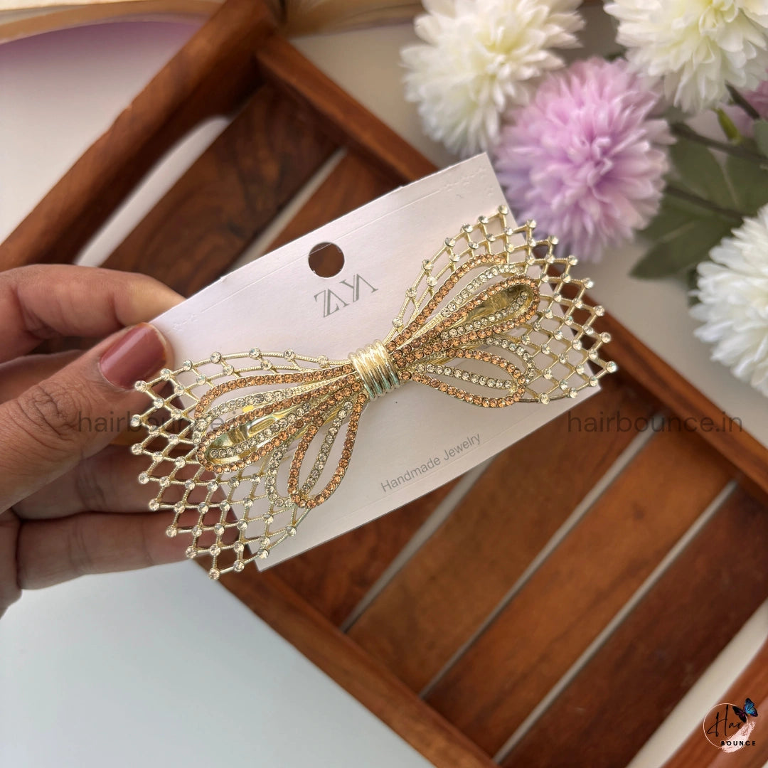 Regal Mesh Bow Center Clip