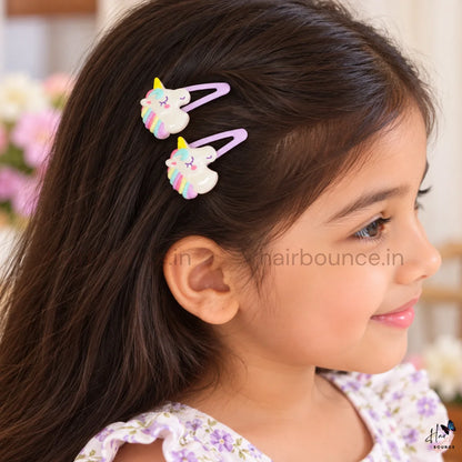 Magical Rainbow & Unicorn Tic Tac Hair Clips – Set of 5
