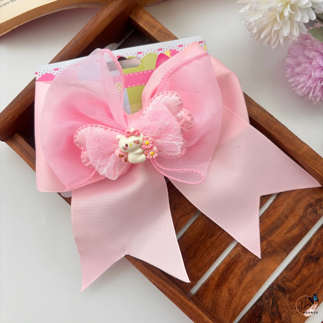 Kitty Charm Oversized Bow Alligator Clip