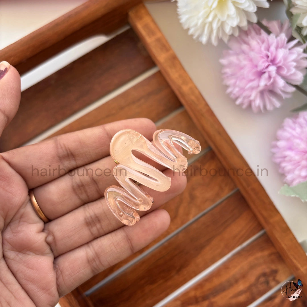 Transparent Mini Zig Zag Hair Claw – Small