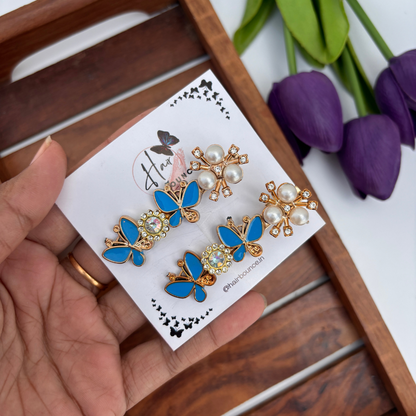 Butterfly Pearl Alligator Clip