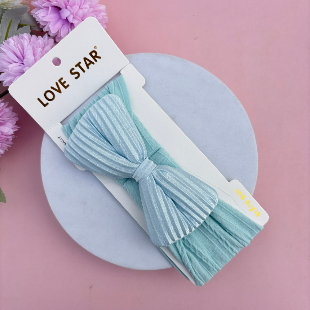 Lined Charm Bow New Born Headband