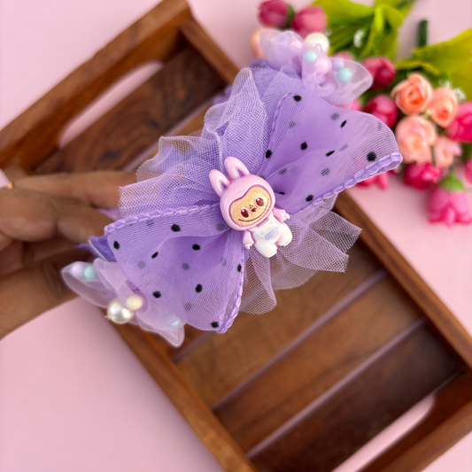 Teddy Flower Bow Headband