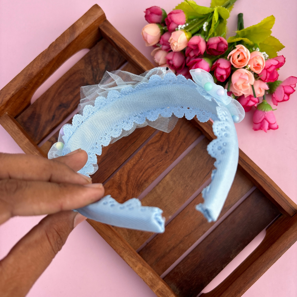 Teddy Flower Bow Headband