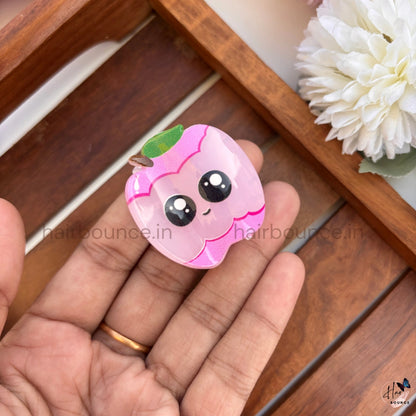 Cute Apple Mini Kids Hair Claw - Small
