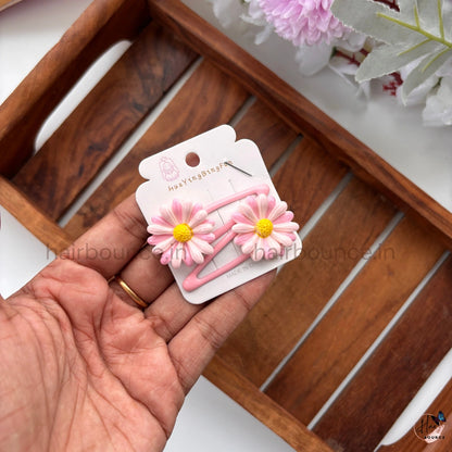 Bloom Daisy Snap Hair Clips – Pack of 2