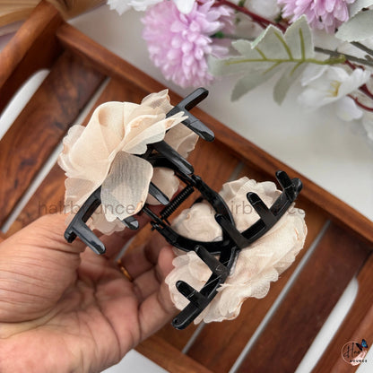 Velvet Rose Bloom Hair Claw – Medium