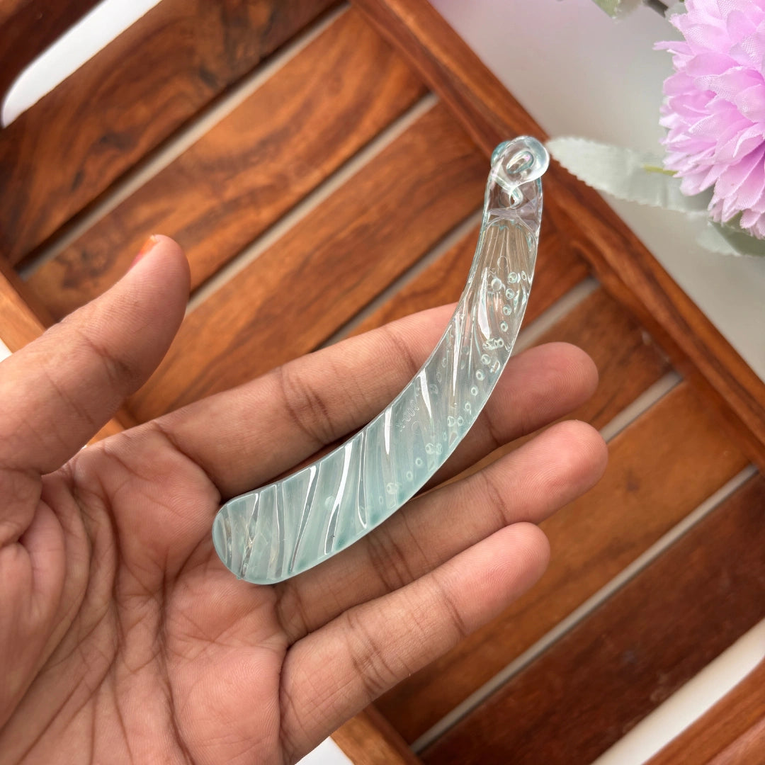 Glassy Lined Banana Clip - Large