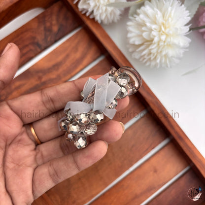 Crystal Bow Mini Hair Claw – Small